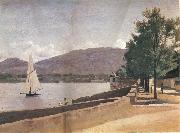 Corot Camille The quai give paquis in geneva Sweden oil painting artist